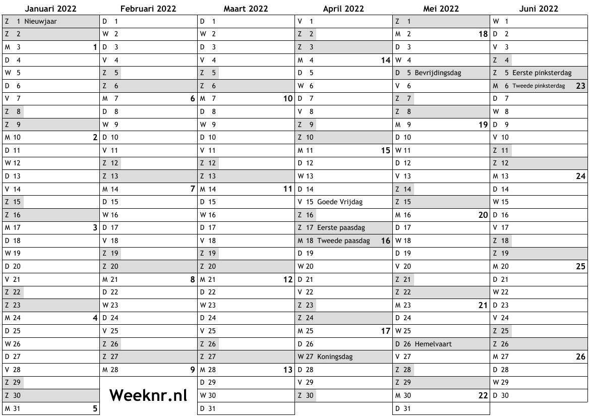 Bewonderenswaardig Worden adelaar Kalender voor 2022 met weeknummers en feestdagen … nationale feestdagen,  weken, agenda, A4, gratis online kalender, download PDF, drukken